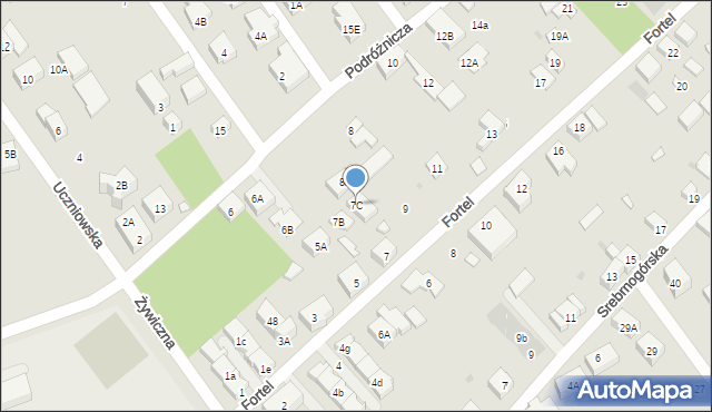 Warszawa, Fortel, 7C, mapa Warszawy