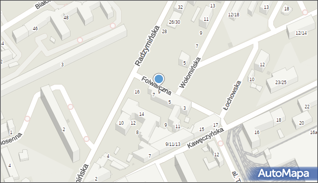 Warszawa, Folwarczna, 9, mapa Warszawy