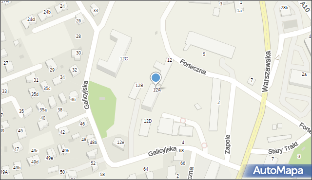 Węgrzce, Forteczna, 12A, mapa Węgrzce