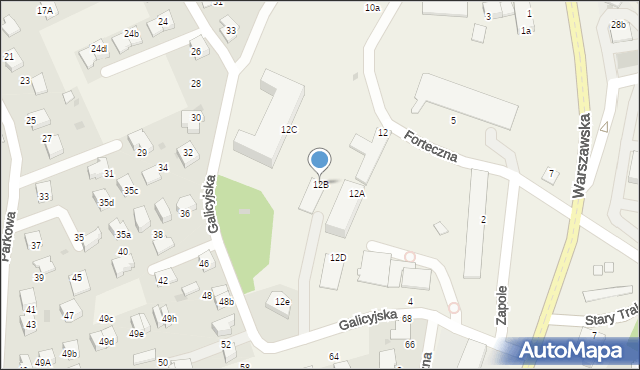 Węgrzce, Forteczna, 12B, mapa Węgrzce