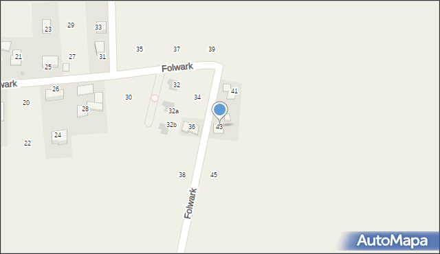 Wilków, Folwark, 43, mapa Wilków