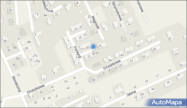 Wołczkowo, Forsycji, 21, mapa Wołczkowo