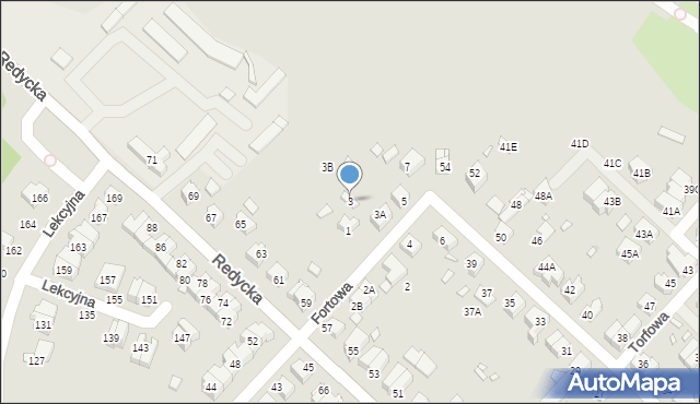 Wrocław, Fortowa, 3, mapa Wrocławia