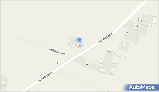 Wronowice, Folwarczna, 15, mapa Wronowice