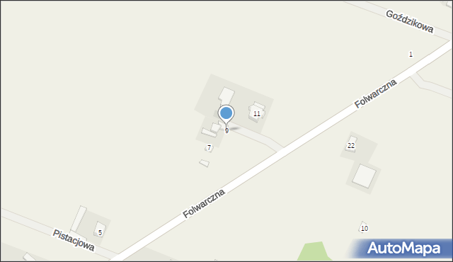 Wronowice, Folwarczna, 9, mapa Wronowice