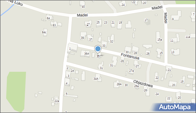 Zabrze, Fontanusa Walerego, prof., 35, mapa Zabrza