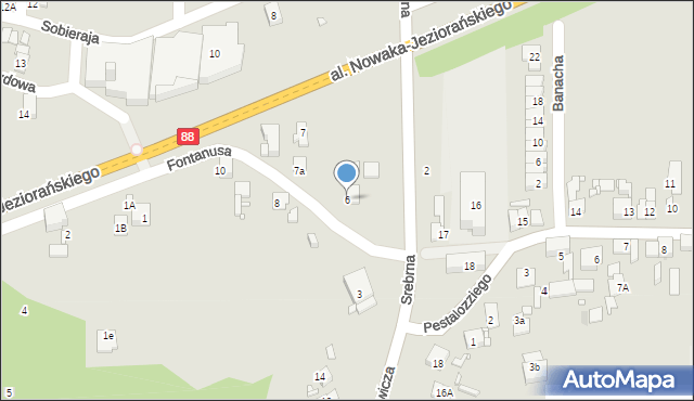 Zabrze, Fontanusa Walerego, prof., 6, mapa Zabrza