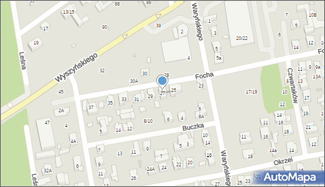 Zielonka, Focha Ferdynanda, marsz., 27, mapa Zielonka