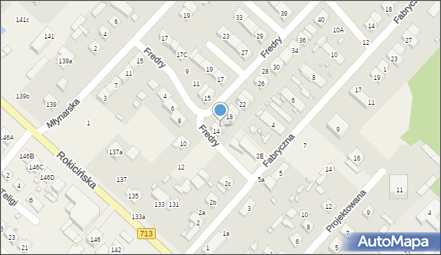 Andrespol, Fredry Aleksandra, 16, mapa Andrespol