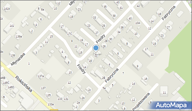 Andrespol, Fredry Aleksandra, 22, mapa Andrespol