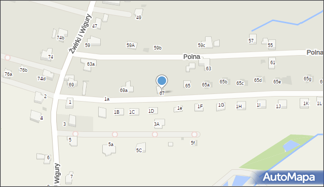 Andrychów, Franciszka Żwirki i Stanisława Wigury, 67, mapa Andrychów