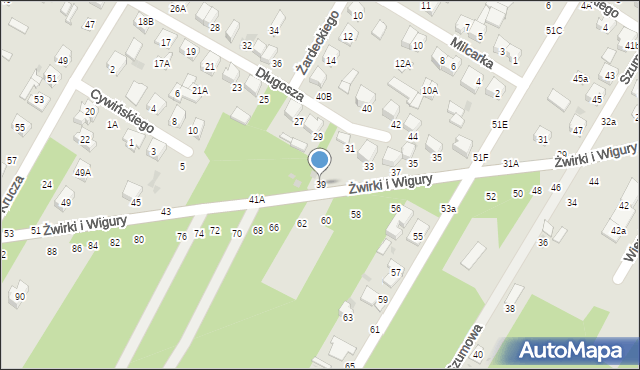 Biała Podlaska, Franciszka Żwirki i Stanisława Wigury, 39, mapa Białej Podlaskiej