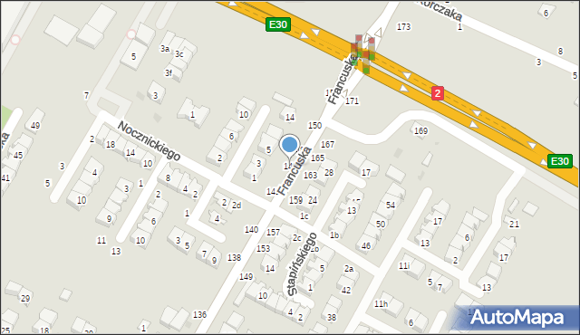 Biała Podlaska, Francuska, 146, mapa Białej Podlaskiej