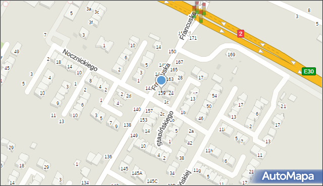 Biała Podlaska, Francuska, 159, mapa Białej Podlaskiej