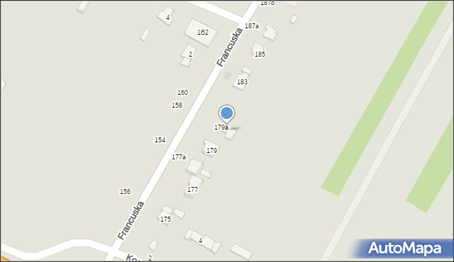 Biała Podlaska, Francuska, 181, mapa Białej Podlaskiej