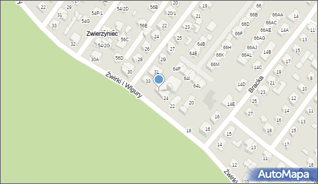 Białystok, Franciszka Żwirki i Stanisława Wigury, 26, mapa Białegostoku