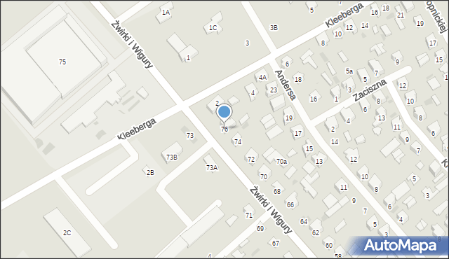 Bielsk Podlaski, Franciszka Żwirki i Stanisława Wigury, 76, mapa Bielsk Podlaski