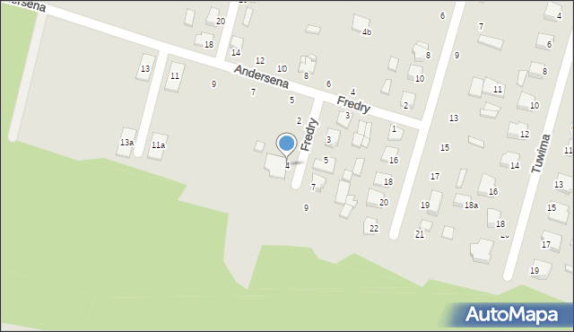 Biłgoraj, Fredry Aleksandra, 4, mapa Biłgoraj