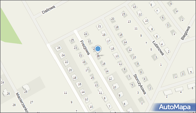 Bolechówko, Frezjowa, 18, mapa Bolechówko