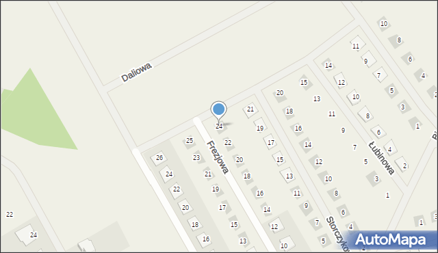 Bolechówko, Frezjowa, 24, mapa Bolechówko