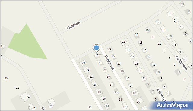 Bolechówko, Frezjowa, 25, mapa Bolechówko