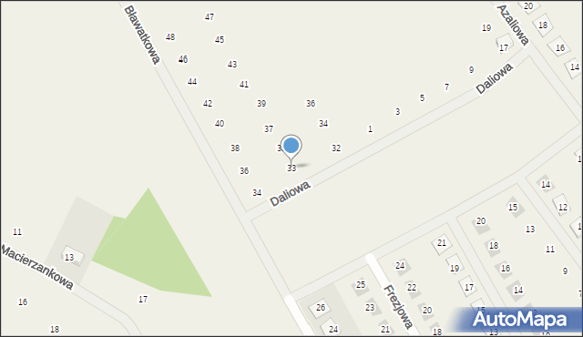 Bolechówko, Frezjowa, 33, mapa Bolechówko