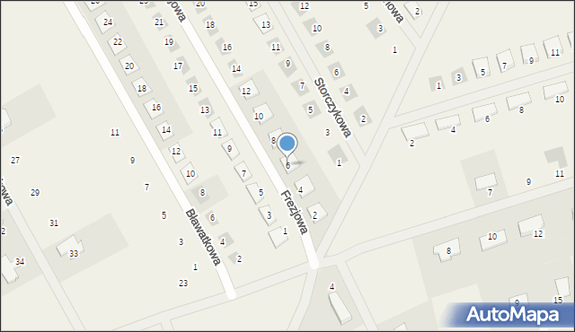 Bolechówko, Frezjowa, 6, mapa Bolechówko