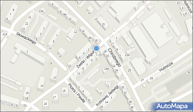Bolesławiec, Franciszka Żwirki i Stanisława Wigury, 3, mapa Bolesławca