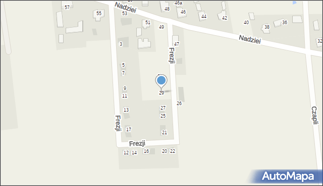 Boryszew, Frezji, 29, mapa Boryszew