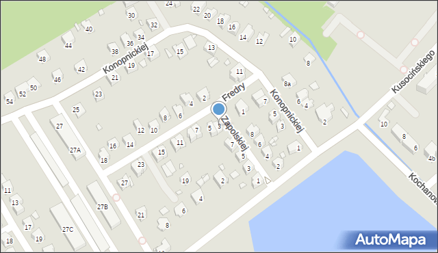 Brzeg, Fredry Aleksandra, 3, mapa Brzeg