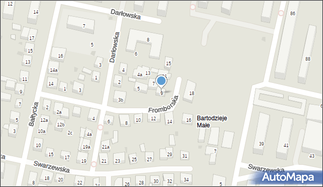 Bydgoszcz, Fromborska, 9, mapa Bydgoszczy