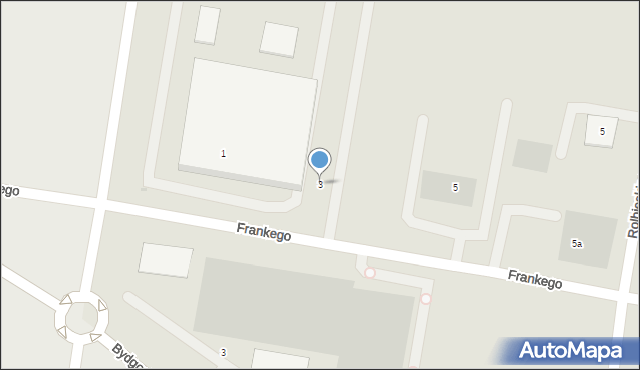 Bydgoszcz, Frankego Hermana, 3, mapa Bydgoszczy