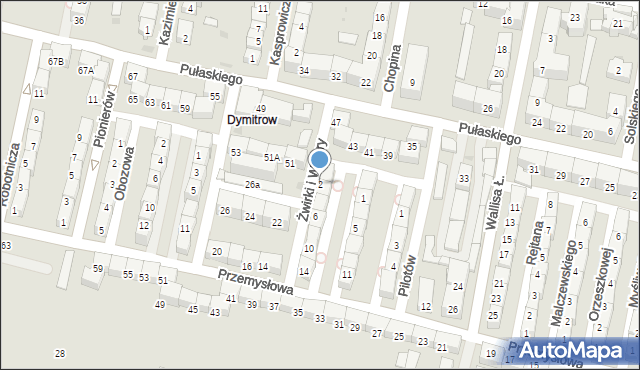 Bytom, Franciszka Żwirki i Stanisława Wigury, 2, mapa Bytomia