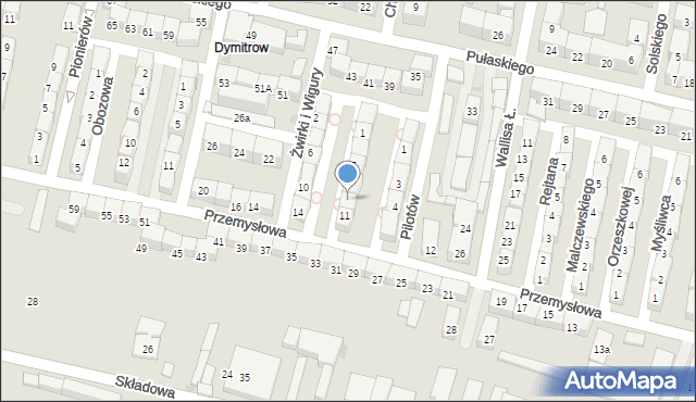 Bytom, Franciszka Żwirki i Stanisława Wigury, 9, mapa Bytomia