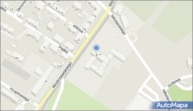 Bytom, Frycza-Modrzewskiego Andrzeja, 5, mapa Bytomia