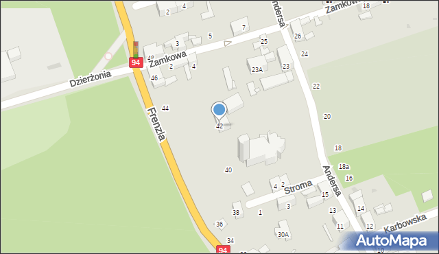 Bytom, Frenzla Jana, ks., 42, mapa Bytomia