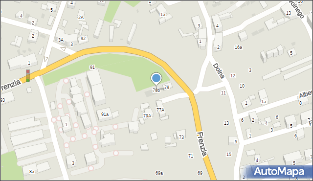 Bytom, Frenzla Jana, ks., 79b, mapa Bytomia