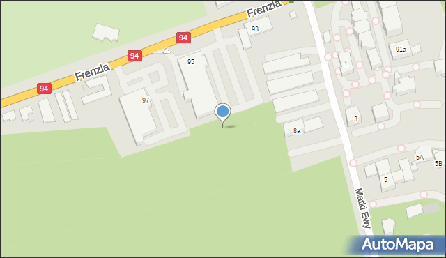 Bytom, Frenzla Jana, ks., 95a, mapa Bytomia