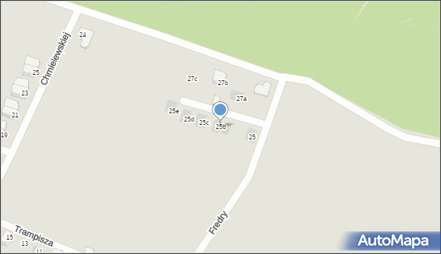 Bytom, Fredry Aleksandra, 25b, mapa Bytomia