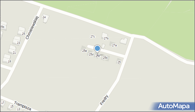 Bytom, Fredry Aleksandra, 25c, mapa Bytomia