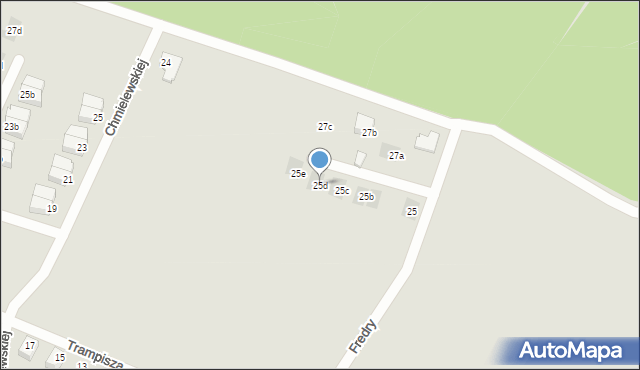 Bytom, Fredry Aleksandra, 25d, mapa Bytomia