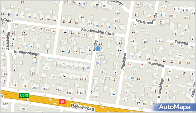 Chełm, Fredry Aleksandra, 12, mapa Chełma