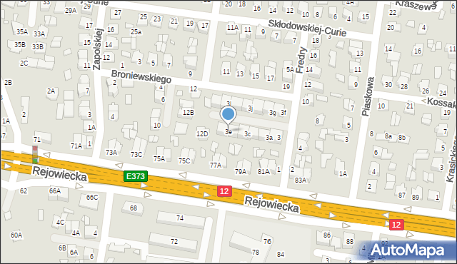 Chełm, Fredry Aleksandra, 3e, mapa Chełma