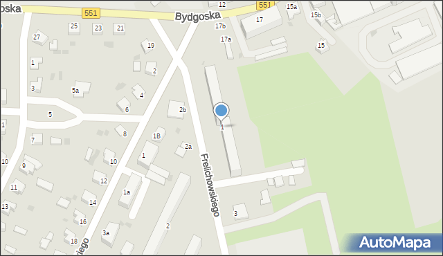 Chełmża, Frelichowskiego Stefana Wincentego, ks., 1, mapa Chełmża