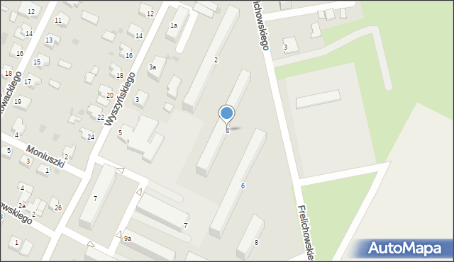 Chełmża, Frelichowskiego Stefana Wincentego, ks., 4, mapa Chełmża