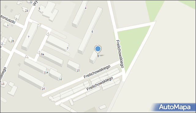 Chełmża, Frelichowskiego Stefana Wincentego, ks., 8, mapa Chełmża