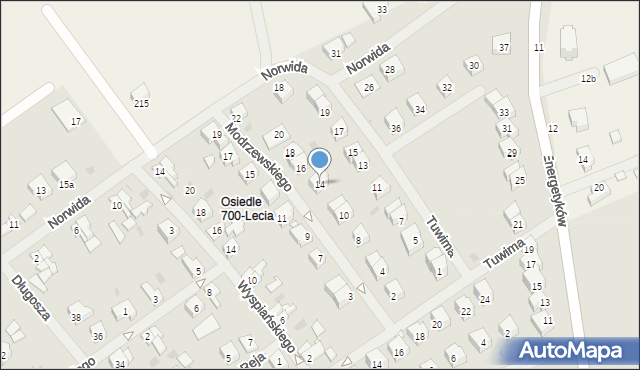 Choszczno, Frycza-Modrzewskiego Andrzeja, 14, mapa Choszczno