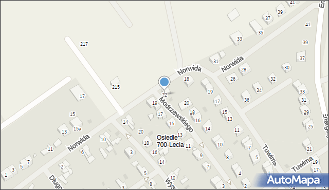 Choszczno, Frycza-Modrzewskiego Andrzeja, 22, mapa Choszczno