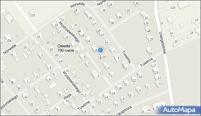 Choszczno, Frycza-Modrzewskiego Andrzeja, 8, mapa Choszczno