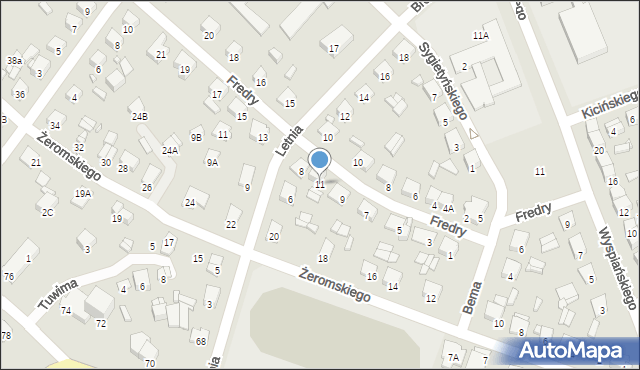 Ciechanów, Fredry Aleksandra, 11, mapa Ciechanów